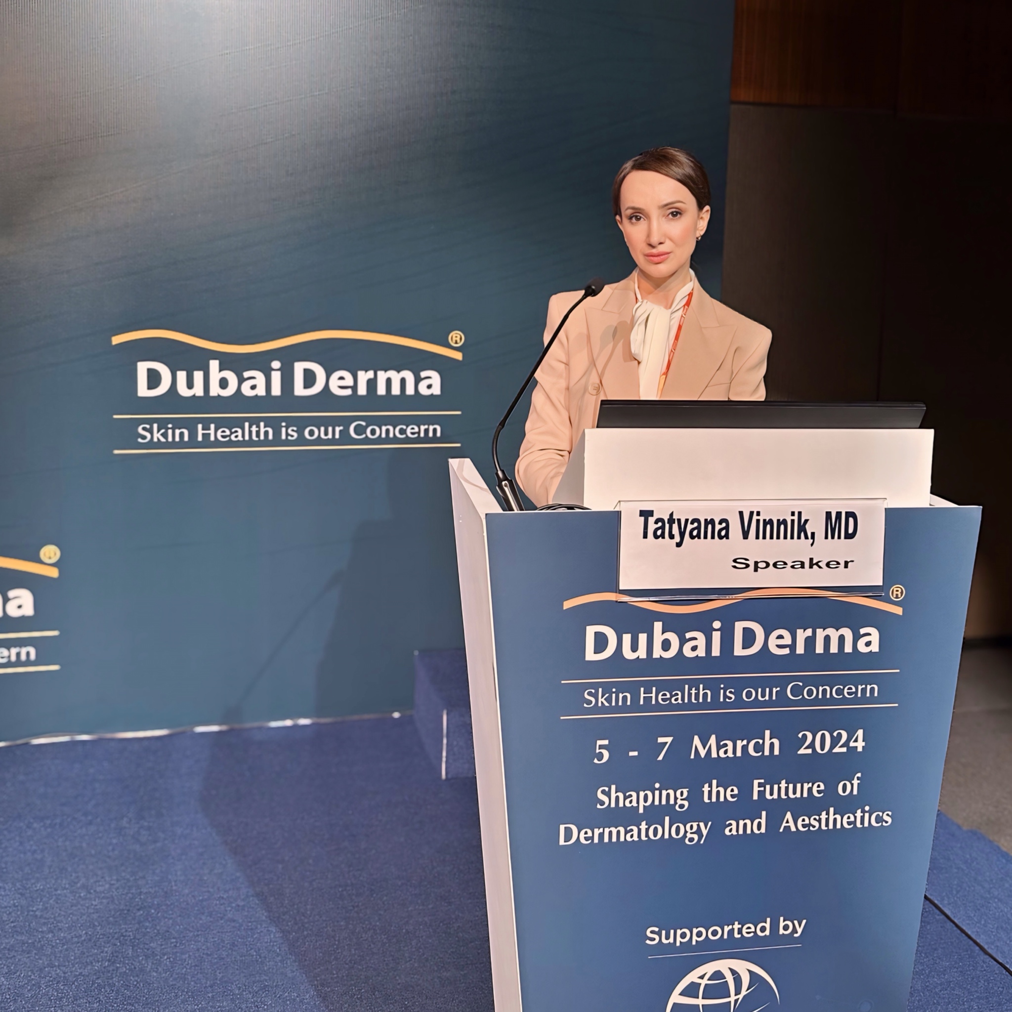 Главный врач клиники представила Казахстан на Dubai Derma
